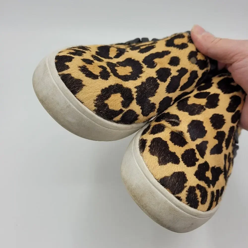 Kate Spade New York Ponyhair Leopard Animal Print Slip-On Sneakers size 7.5 M - Picture 5 of 12